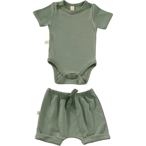 Tiny Lamb Elation Gourd Şortlu Bodysuit Takım - 2 Parça | Yazlık Bebek Kıyafeti Şort ve Kısa Kollu Bodysuit