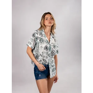 Unisex Etnik Desenli Gömlek
