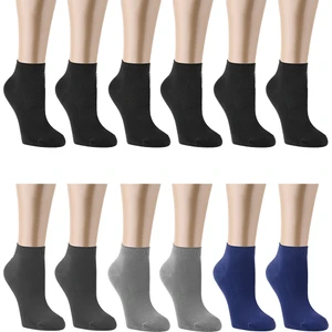 Ozzy Socks 12 Çift Bambu Erkek Dikişsiz Patik Çorap 4 Mevsim Dayanıklı Topuk ve Burun Koyu Renkler