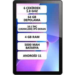 Tab M10 (3rd Gen) 4gb 64 GB Depolama 10,1" Wuxga Tablet - ZAAG0003TR