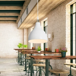 Solid Mika Tekli Tavan Sarkıt Avize Beyaz Renk Mutfak Hol Cafe İşletme