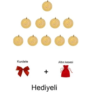 AgaKulche Ziynet Çeyrek Altın - Yeni 2025 (Kulplu) 10 Adet