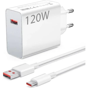 Lisa Butik Xiaomi Uyumlu Mi 120W Turbo Hızlı Şarj Aleti Adaptörü + Kablo Şarj Takım Seti 120W