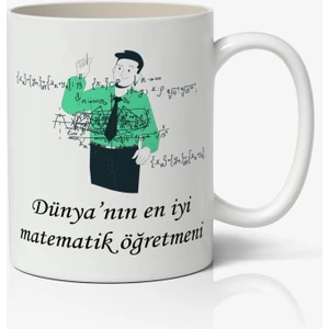Nostaljik Lezzetler Dünyanın En Iyi Matematik Öğretmeni - Öğretmenler Günü Temalı Baskılı Kupa Bardak Baskılı Kahve Kupa Bardak
