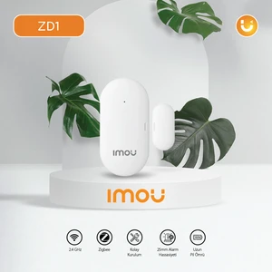 IMOU Kablosuz Manyetik Kontak/Zigbee-İletim gücü: ≤10dBm-25mm Alarm Hassasiyeti-200m İletişim Mesafesi-Akıllı Ev Cihazlarıyla Ara Bağlantı (ZD1)