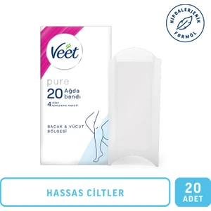 Pure Hipoalerjenik Sir Ağda Bandı Bacak & Vücut Bölgesi 20'li