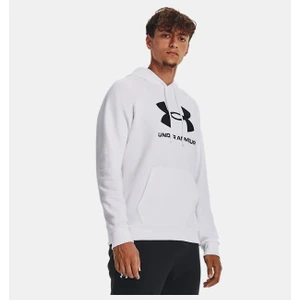 Under Armour Ua Rival Fleece Logo Hd Beyaz Erkek Sweatshirt 1379758-100