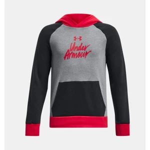 Under Armour Erkek Çocuk UA Rival Fleece Script Colorblock Kapüşonlu Üst 1379795-001