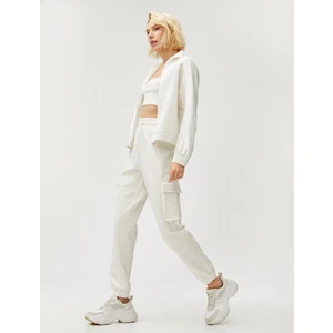 Fermuarlı Sweatshirt Beli Garni Detaylı