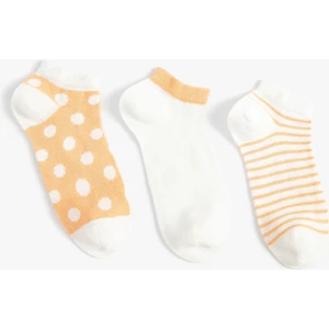 Çorap 5'li Çizgili Pamuk Karışımlı