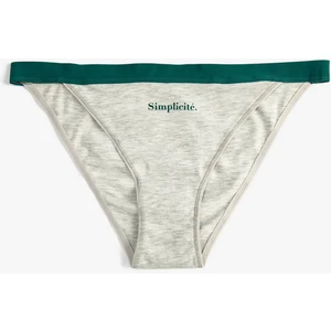 Brazilian Külot Slogan Baskılı Ribanalı