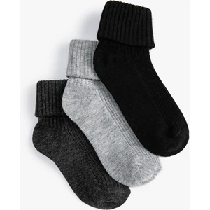 3’lü Basic Çorap Seti Pamuk Karışımlı