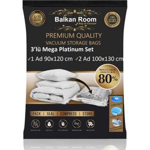 Balkan Room Vakum Hurcu 3’lü Mega Platinum Set Vakumlu Hurç Vakumlu Poşet