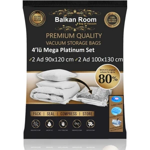 Balkan Room Vakum Hurcu 4’lü Mega Platinum Set Vakumlu Hurç Vakumlu Poşet