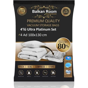 Balkan Room Vakumlu Hurç 4'lü Set Ultra Jumbo 100X130