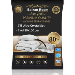 Balkan Room Vakum Hurcu 7’li Ultra Crystal Set Vakumlu Hurç Vakumlu Poşet