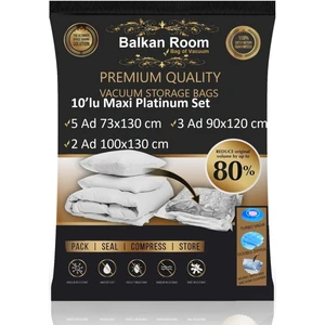 Balkan Room Vakum Hurcu 10'lu Maxi Platinum Set Vakumlu Hurç Vakumlu Poşet