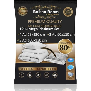 Balkan Room Vakum Hurcu 10'lu Mega Platinum Set Vakumlu Hurç Vakumlu Poşet