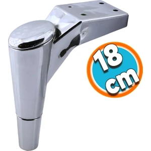 Mobilya Kanepe Sehpa Tv Ünitesi Koltuk Ayağı 18 Cm Krom Baza Ayak