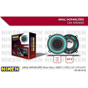 Niken Araç Hoparlörü 13cm 5inç 4 Ohm 130 Watt Fiyatı