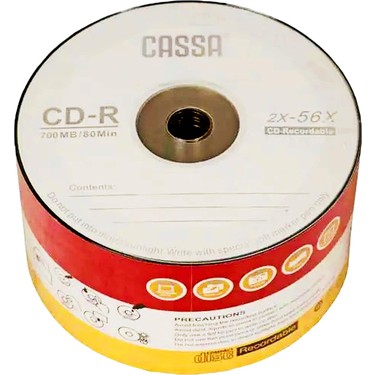 Cassa Cd-R 56X700 MB 80 Min Boş CD 50'li Paket KOD:9451 Fiyatı