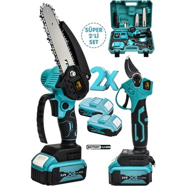 Staxx Power 2'li Super Set 21V Çift Pala Zincir Çift Akülü Fiyatı