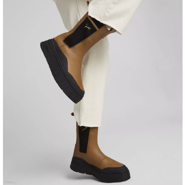 Puma Mayze Stack Cheksea Casual Kadın Hardal Rengi Bot B-38 Fiyatı