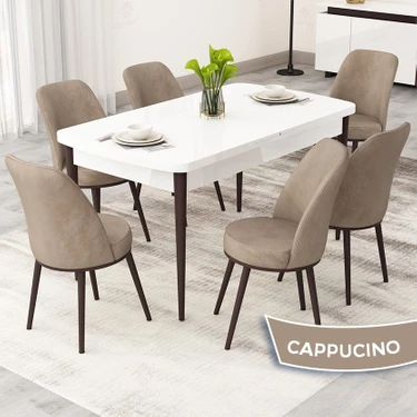 Canisa Rax Serisi Açılabilir 80X132 MDF Beyaz Masa Ceviz Fiyatı