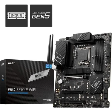 Msı Pro Z790-P Wıfı Ddr4 5400MHZ 1xhdmı 1xdp 4xm.2 USB 3.2 Atx 1700P (13. ve 12.nesil Işlemci