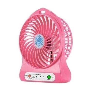 USB Masaüstü Fan Taşınabilir Şarj Edilebilir LED Yurt Mini Hediye Fan (Yurt