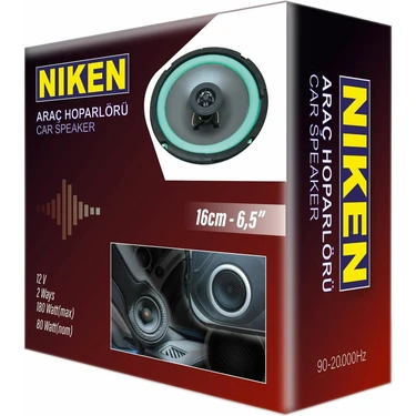 Niken Araç Hoparlörü 16cm 6.5inç 4 Ohm 180