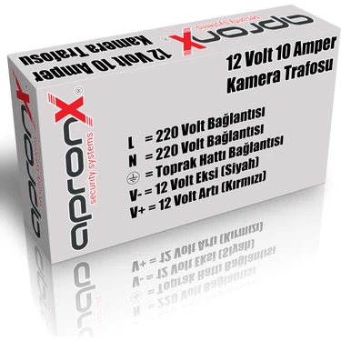 Apronx APX-1210A 12 Volt 10 Amper Metal Adaptör Güvenlik Fiyatı