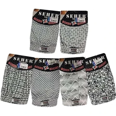 Abani Classic 6 Adet Desenli Seher Erkek Düğmeli Boxer