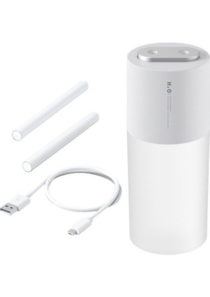 Taşınabilir Masa Nemlendirici, Nemlendirici, 2 Sis Modu, Usb Çift Sprey Için Şarj Edilebilir / Kablolu 400ml Usb Kablolu Beyaz (Yurt Dışından)