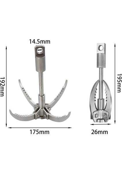 4 Pençe Urvivalı Çengelli Çok Fonksiyonlu Karabiner Araçları S Için (Yurt Dışından)