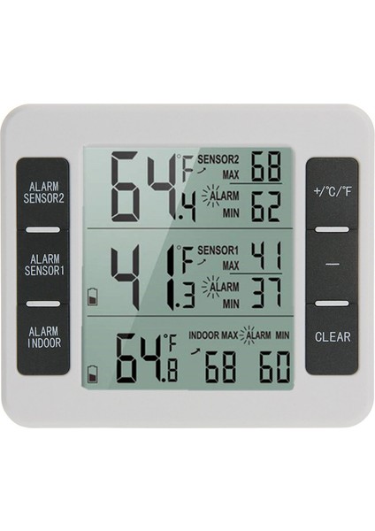 Kablosuz Buzdolabı Termometresi 2 Sensör Alarm Min/Maks Kayıt (Yurt Dışından) fırsatları