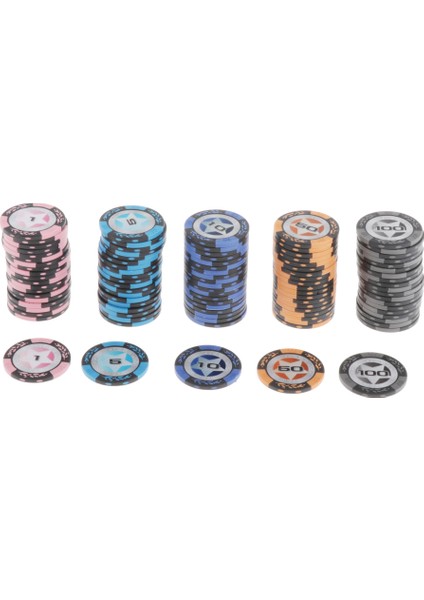 100pcs Turnuvası - Numaralı Set, 40mm Casino Jetonu - Çok, 1 50 100 1 5 10 50 100 (Yurt Dışından)