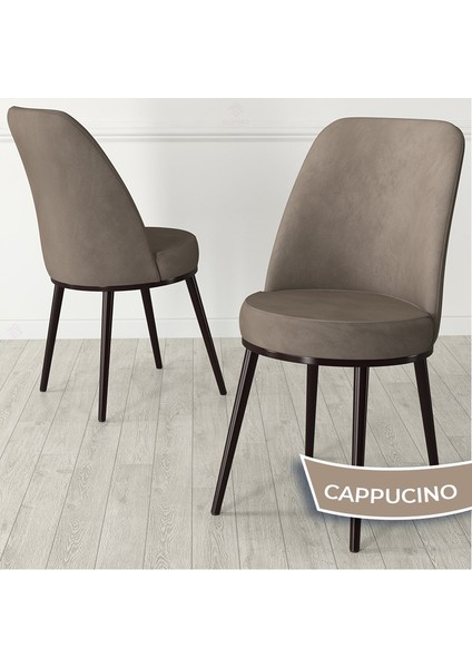 Rax Serisi Açılabilir 80x132 Barok Ahşap Desen Mutfak Masası Takımı 6 Cappucino Babyface Sandalye fırsatları