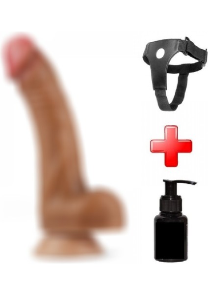 Sevindik Medikal 21 cm Belden Bağlamalı Çift Katmanlı Melez Realistik Penis + Kemer