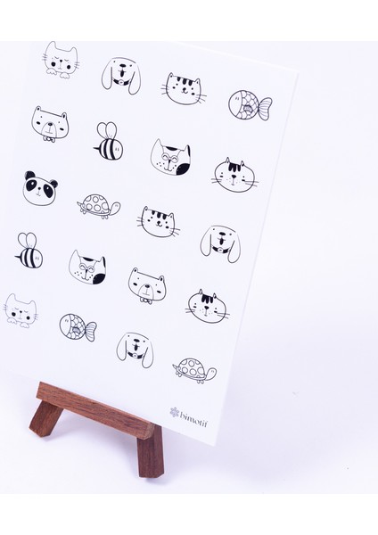 Evcil hayvanlar doddle sticker seti, A5 2 sayfa