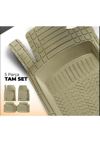 Skoda Yeti 2012 Uyumlu 3D Havuzlu Paspas Bej