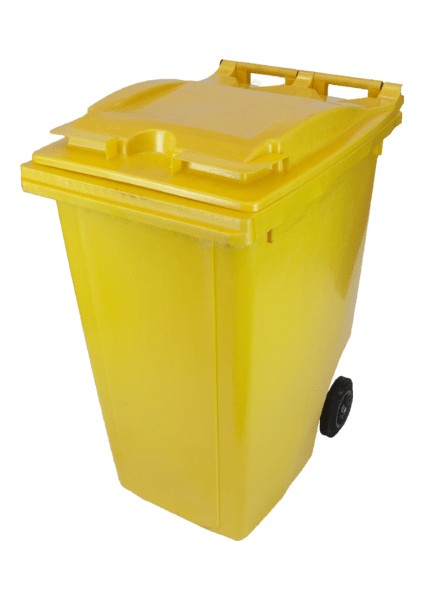 Plastik Sarı Çöp Konteyneri 360 lt