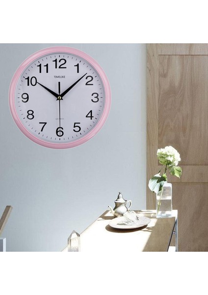 Modern Duvar Saati Sessiz Sessiz Olmayan Ev Oturma Odası Ofis Pembe (Yurt Dışından) fırsatları
