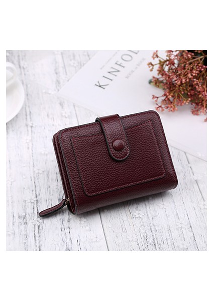 Bifold Kısa Çok Fonksiyonlu Toka Cüzdan Cüzdan (Yurt Dışından)