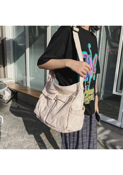 Favoriconsept - Krem Krinkıl Postacı Çanta