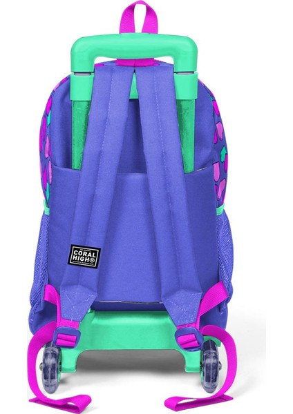 Kids Lavanta Pembe Kalp Desenli Çekçekli 2'li Çanta Seti SET0223359 fırsatları