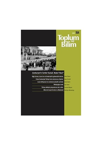 Toplum Ve Bilim Dergisi Sayı: 164