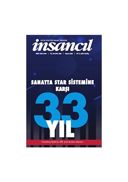 Insancıl Aylık Kültür Sanat Dergisi Sayı: 388 Kasım 2022