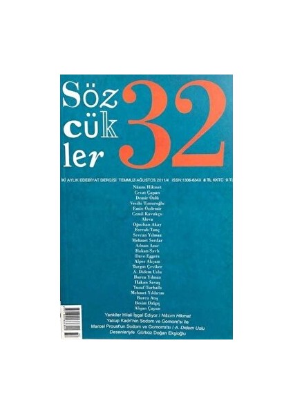 Sözcükler Dergisi Sayı: 32 Temmuz - Ağustos 2011