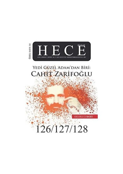 Hece Aylık Edebiyat Dergisi Cahit Zarifoğlu Özel Sayısı: 14 - 126/127/128 (Ciltsiz)